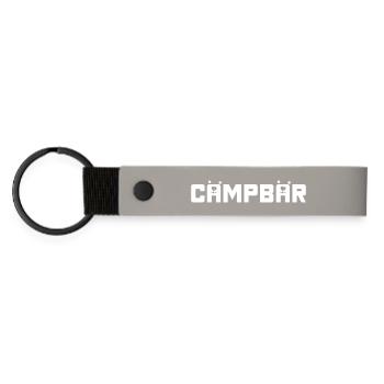 Camping Bear Cool Quote Sayings Gift Camper - Matte Pu Keyring - light grey - Front