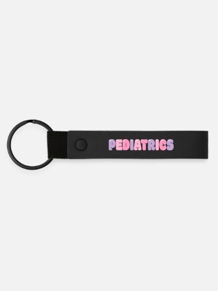 Pädiatrie - Matte PU Schlüsselanhänger - Schwarz