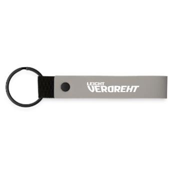 Slightly twisted - design for unique people - Matte Pu Keyring - light grey - Front