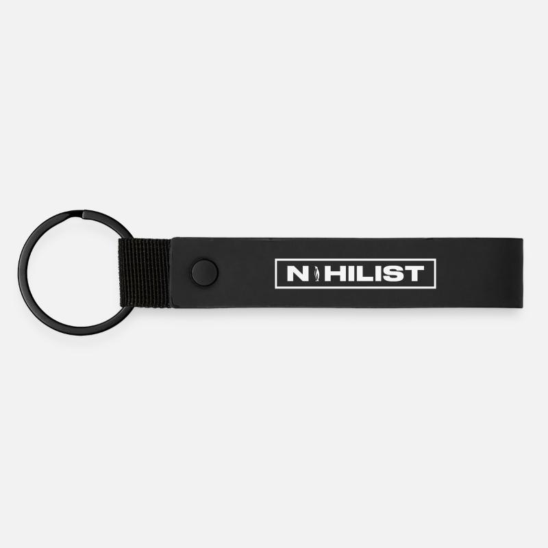 NIHILIST_PENGUIN_LIGHT - Porte-clés en PU mat - noir