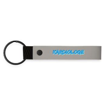Cardiologue en tant que comique - Porte-clés en PU mat - gris clair - Devant