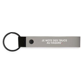 Je note des trucs au hasard – Humour - Porte-clés en PU mat - gris clair - Devant