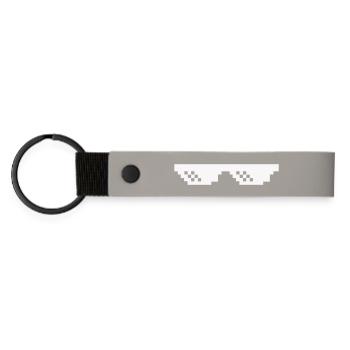 Pixel sunglasses - Matte Pu Keyring - light grey - Front