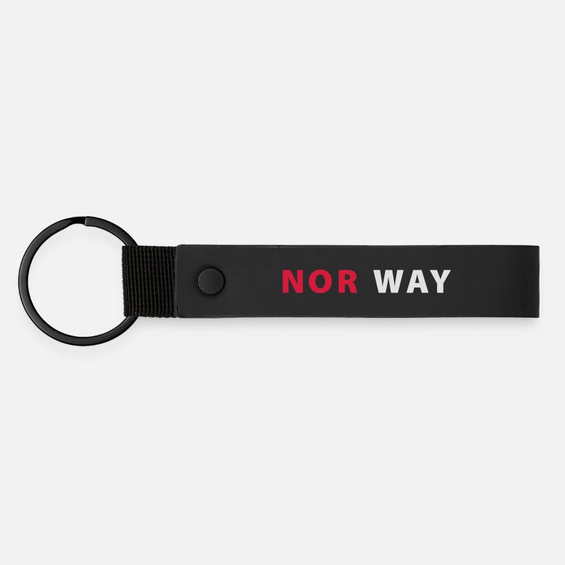 Norway - Matte Pu Keyring - black