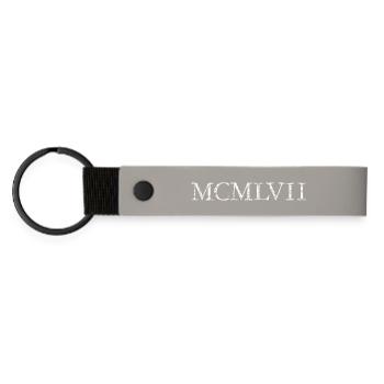 MCMLXVII 1957 Roman birthday year - Matte Pu Keyring - light grey - Front