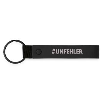 #Unfehler - Matte Pu Keyring - black - Front