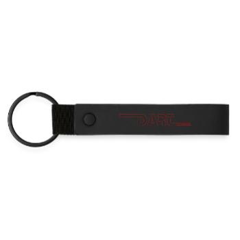 Fléchettes, fléchettes, FLÉCHETTES-GAME_ON_Rot - Porte-clés en PU mat - noir - Devant