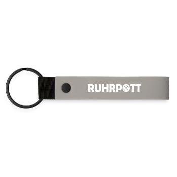 Ruhrpott - Dat hat wat mittn Herz zu tun - Zeche - Matte PU Schlüsselanhänger - Hellgrau - Vorne