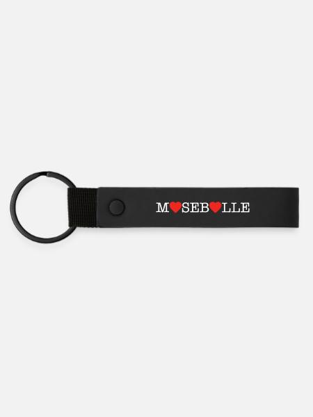 Mosebolle - Porte-clés en PU mat - noir