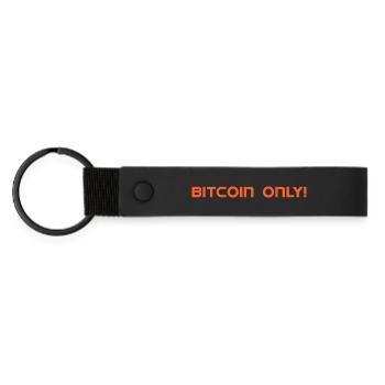 Bitcoin uniquement ! - Porte-clés en PU mat - noir - Devant