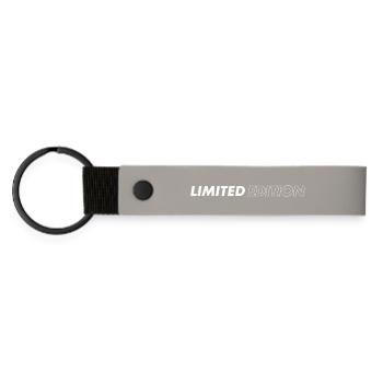 Limited Edition - Matte PU Schlüsselanhänger - Hellgrau - Vorne