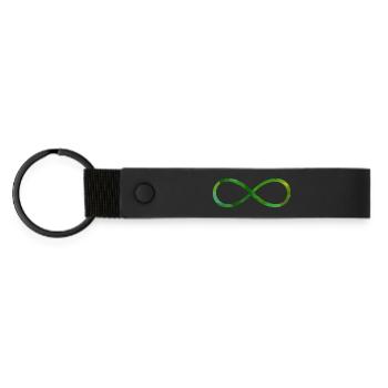 Infinity Symbol Symbol Character Infinite - Matte Pu Keyring - black - Front