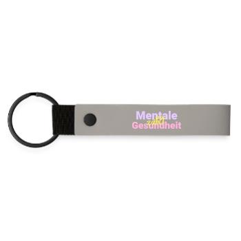 Mental health counts - Matte Pu Keyring - light grey - Front