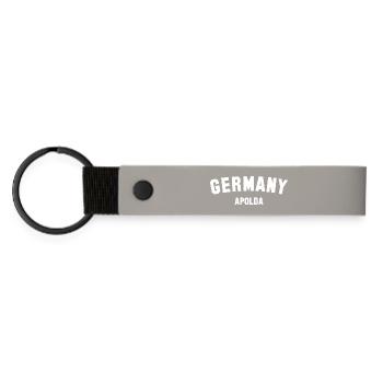 APOLDA Allemagne - Porte-clés en PU mat - gris clair - Devant