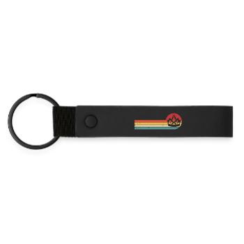 Zimmerer Zunftzeichen Zimmermann Handwerk Zunft - Matte PU Schlüsselanhänger - Schwarz - Vorne