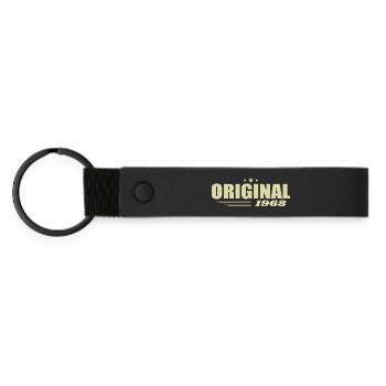 57. Geburtstag 57 Jahre Original 1968 - Matte PU Schlüsselanhänger - Schwarz - Vorne
