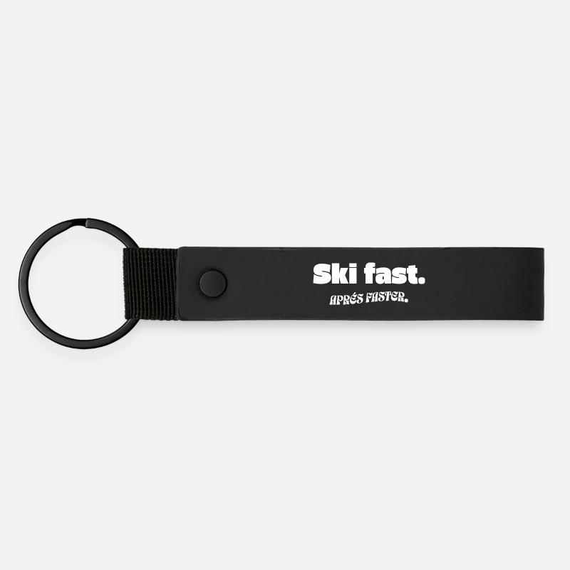Ski - Après-Ski - Porte-clés en PU mat - noir