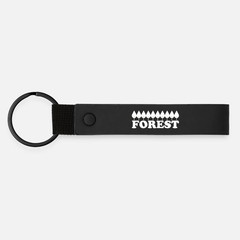 Forest - Matte Pu Keyring - black