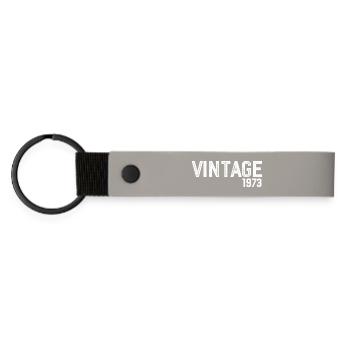 Vintage 1973 - Matte Pu Keyring - light grey - Front