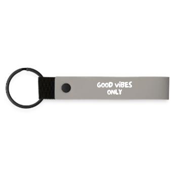 good energy - Matte Pu Keyring - light grey - Front