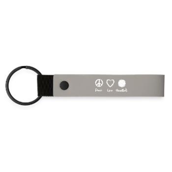 Peace Love Handball - Porte-clés en PU mat - gris clair - Devant
