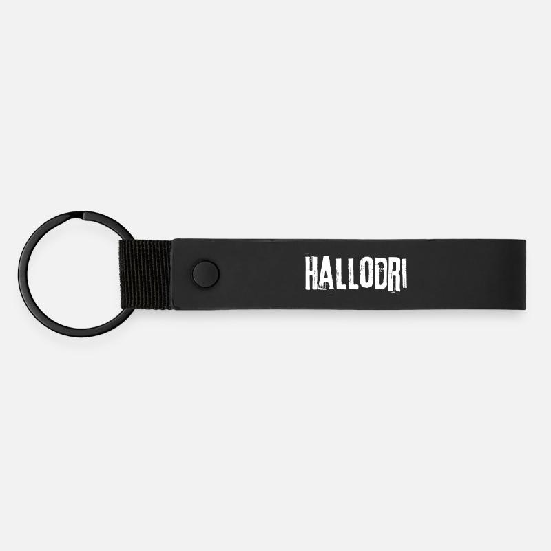 Hallodri - Matte Pu Keyring - black