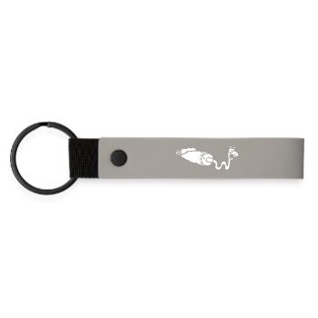 Gouache or white snake? - Matte Pu Keyring - light grey - Front