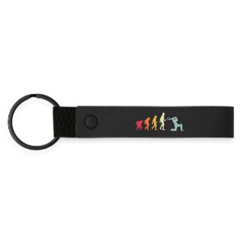 Lustiges Kricketspieler Kricket Sport Sprüche - Matte PU Schlüsselanhänger - Schwarz - Vorne