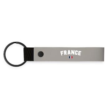 France  - Porte-clés en PU mat - gris clair - Devant