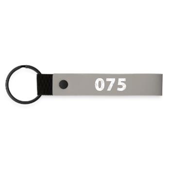 075 Zaandam Krommenie Wormerveer Spijkerboor Jisp - Matte PU Schlüsselanhänger - Hellgrau - Vorne