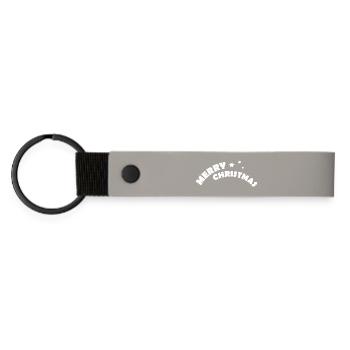 Joyeux Noël Joyeux Noël symbole Logo - Porte-clés en PU mat - gris clair - Devant