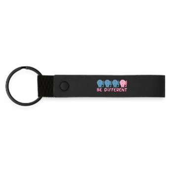 A different elephant - Matte Pu Keyring - black - Front
