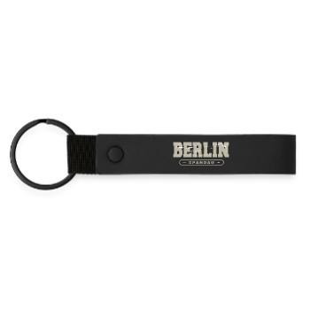 Berlin Spandau Vintage Logo - Matte PU Schlüsselanhänger - Schwarz - Vorne
