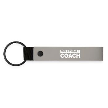 Volleyball coach icon - club and teams logo - Matte Pu Keyring - light grey - Front