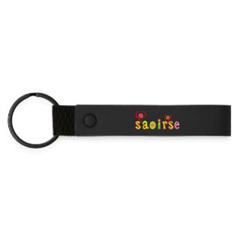 Saoirse Personalized Design - Matte Pu Keyring - black - Front