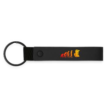 Cool motocross inspiration - Matte Pu Keyring - black - Front