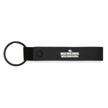 Not my circus, not my monkeys - Matte Pu Keyring - black - Front