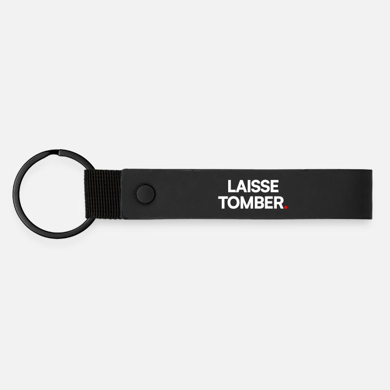 Laisse tomber - Porte-clés en PU mat - noir
