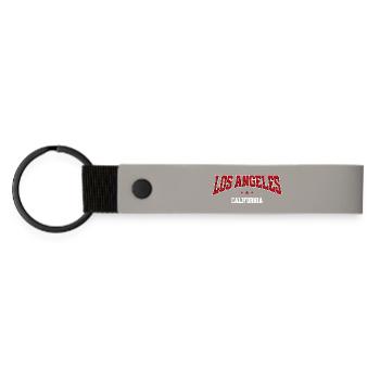 Los Angeles Shirt für Reisende - Matte PU Schlüsselanhänger - Hellgrau - Vorne