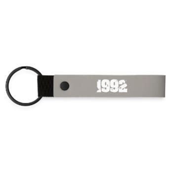 1992 Design rétro cassé - Porte-clés en PU mat - gris clair - Devant