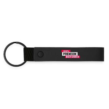 100% Premium Busfahrer Design / Geschenkidee - Matte PU Schlüsselanhänger - Schwarz - Vorne