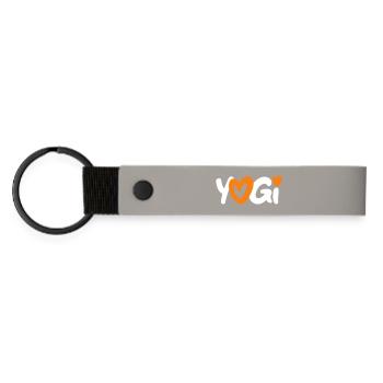Yoga Yogi Coeur Méditation Fan Amour Namaste Om - Porte-clés en PU mat - gris clair - Devant