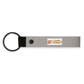 Original Cats - Matte Pu Keyring - light grey - Front