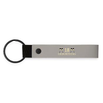 18th birthday 18 years of legal age Birthday 18 - Matte Pu Keyring - light grey - Front
