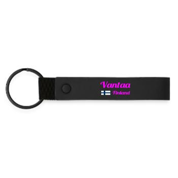 Vantaa Finlande Imprimer - Porte-clés en PU mat - noir - Devant