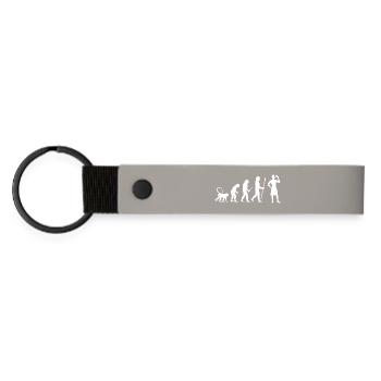 Cream Evolution - Matte Pu Keyring - light grey - Front