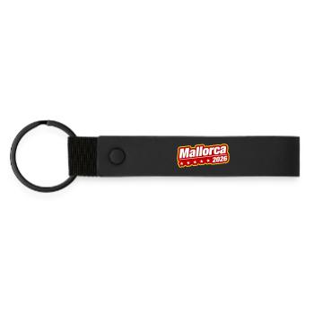 Mallorca 2026 - Matte PU Schlüsselanhänger - Schwarz - Vorne
