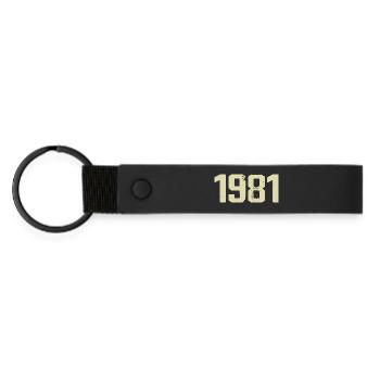 Jubilee 1981 - Matte Pu Keyring - black - Front