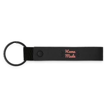 Cuisine minimaliste à scénarios faits maison - Porte-clés en PU mat - noir - Devant