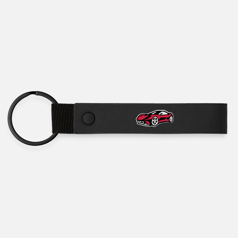 ferari - Matte Pu Keyring - black